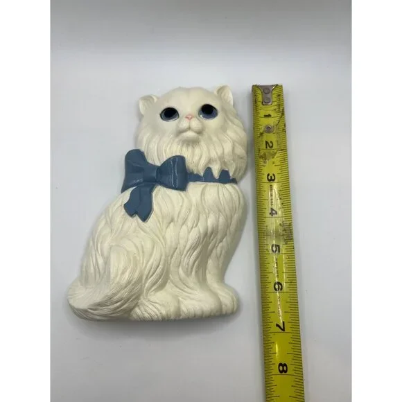 VTG Plastic Burwood White Persian‎ Cats Hanging Wall Decor Set of 2 - Kitty Cats - Picture 9 of 9